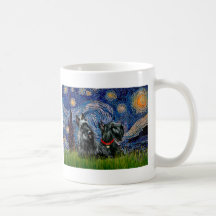 Scottish Terrier (two blk) - Starry Night Mugs