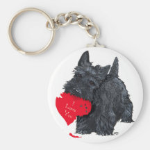 Scottish Terrier Valentine Key Chain