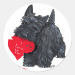 Scottish Terrier Valentine Stickers