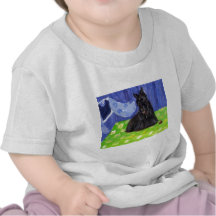 Scottish Terrier whimsical little window T-shirt