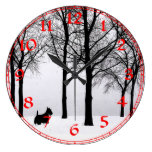 Scottish Terrier Winter Clock