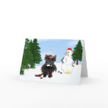 Scottish Terrier Winter Scene Greeting Cards