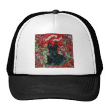 Scottish Terrier Xmas Trucker Hats