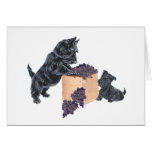 Scottish Terriers Grape Harvest Greeting Cards