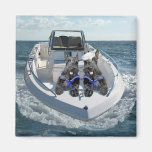 Scottish Terriers on the Boat Refrigerator Magnet