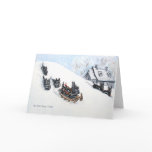 Scottish Terriers Sledding cards