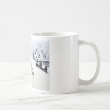 Scottish Terriers Sledding Coffee Mugs