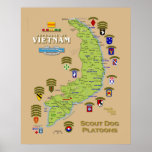 Scout Dog units w CIB - Vietnam Poster