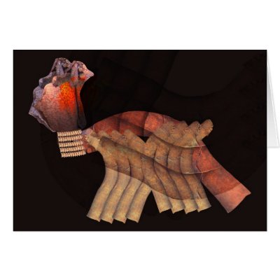 Scrap metal fantasy animal cards by talisbird