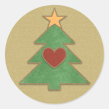 Scrapbook Style Country Christmas Tree Stickers