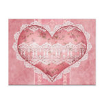 Scrapbook Victorian Floral Heart Postcard