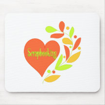 Scrapbooking Heart Mousepads