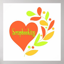 Scrapbooking Heart Poster