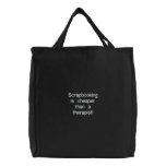 Scrapbooking is cheaper.... embroidered bags