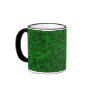 Scrawl green design coffee mugs