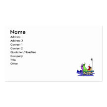 Screaming baby martian business card template