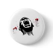 Screaming blood pinback buttons