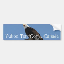 Screaming Eagle; Yukon Territory Souvenir Bumper Sticker