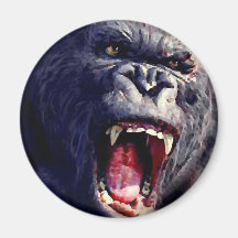 Screaming Gorilla Refrigerator Magnet