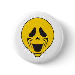 Screaming Scream Smiley Face Button