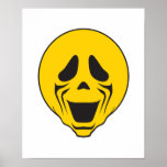 Screaming Scream Smiley Face posters