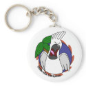 Screaming Umbrella Cockatoo Keychain
