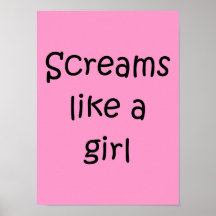Screams Like A Girl Poster