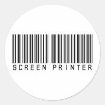 Screen Printer Bar Code Sticker