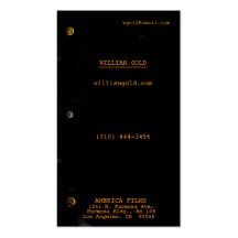 Screenplay Black Business Card