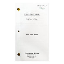 Screenwriter Business Card