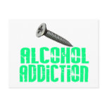Screw Alcohol Addiction Light Green