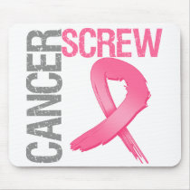 Screw Cancer - Breast Cancer Mouse Pads