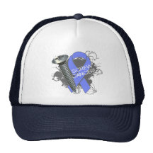 Screw Cancer - Grunge Stomach Cancer Hats