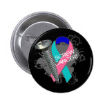 Screw Cancer - Grunge Thyroid Cancer buttons