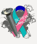 Screw Cancer - Grunge Thyroid Cancer t-shirts