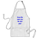 Screw the cook, kiss the dish guy! aprons