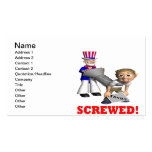 Screwed business cards
