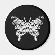 Scribble butterfly fridge magnets