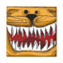 Scribble Cat Teeth Smile Cartoon Magnet