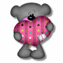 scribble hearts love bear photo sculptures