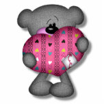 scribble hearts love bear photo sculptures