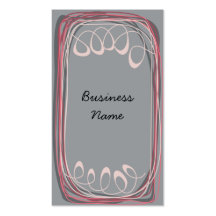Scribble in Grey and Pinks Business Card