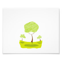 scribble tree landscape yellow eco design.png photo art