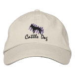 Scribbled Cattle Dog embroidered hats