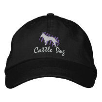 Scribbled Cattle Dog Embroidered Baseball Cap