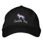 Scribbled Cattle Dog embroidered hats