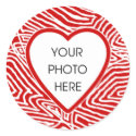 Scribbleprint Heart Border Stickers Template