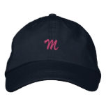 Script-Letter M Embroidered Hats