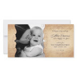 Script Swirls Vintage Sepia Christmas photo card photo cards