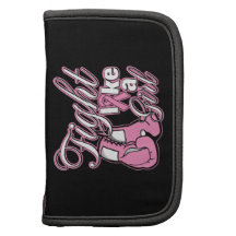 Scripted Fight Like a Girl Breast Cancer Folio Planners